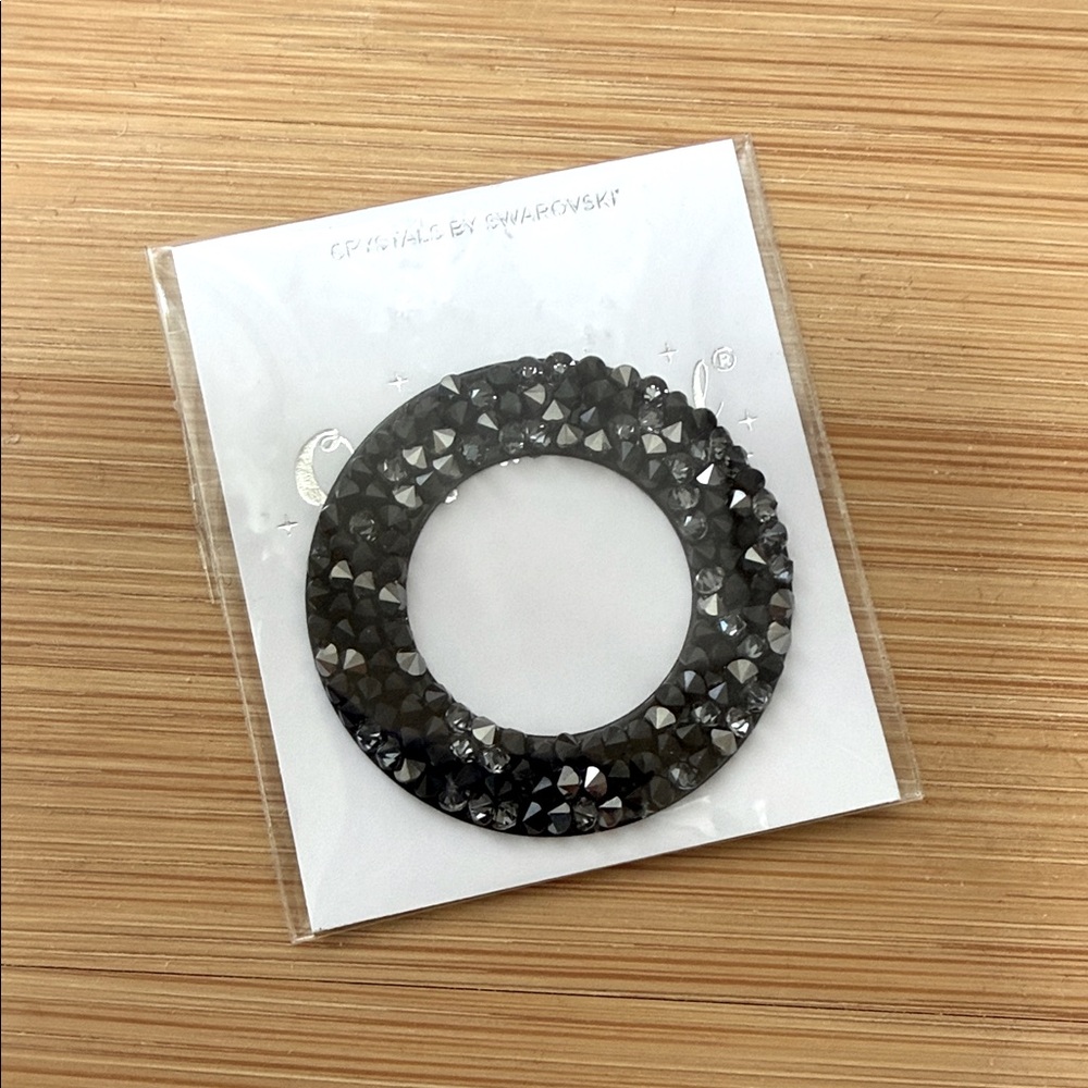 🦉 Origami Owl Jet Black Swarovski Crystal Watch Face